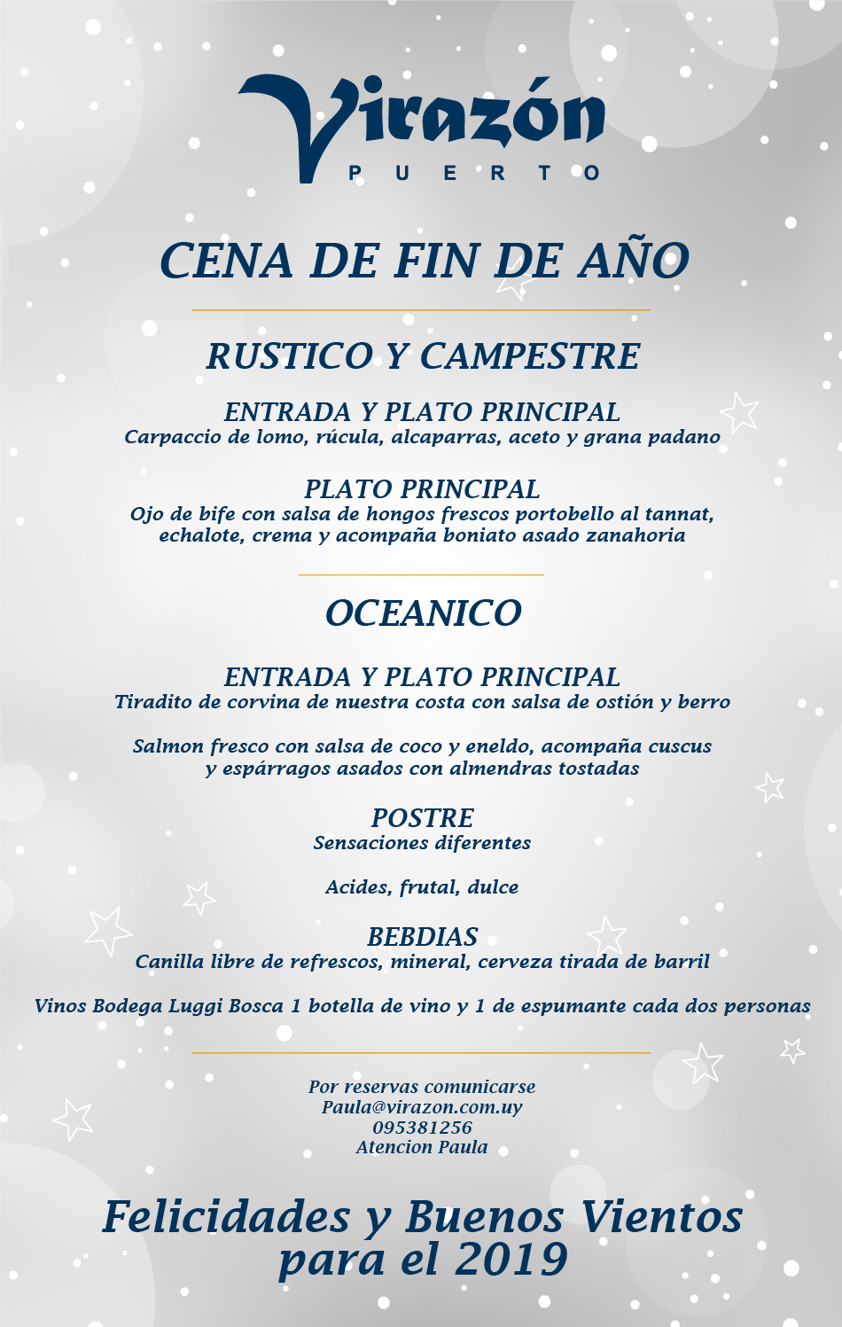 placa menu fin de ano2019